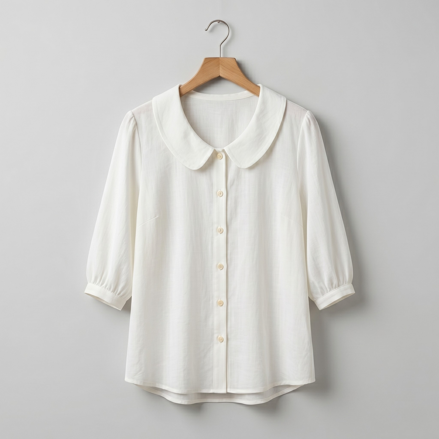 Phaelyn - Lightweight Rounded-Collar Blouse
