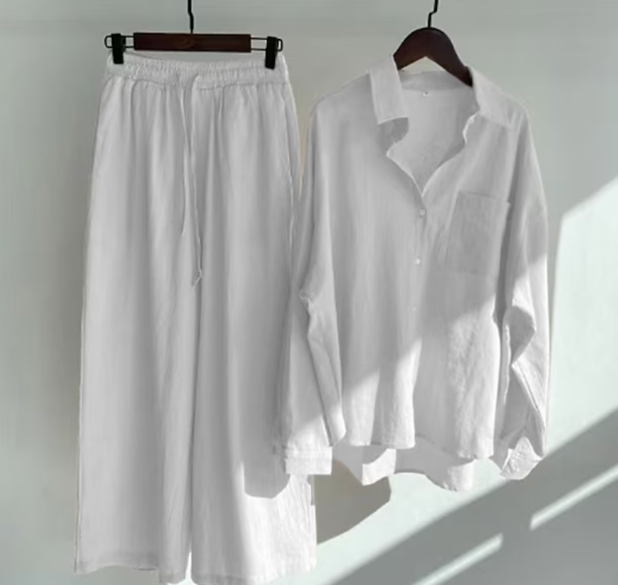 Kairi - Oversized Blouse and Palazzo Trousers Set