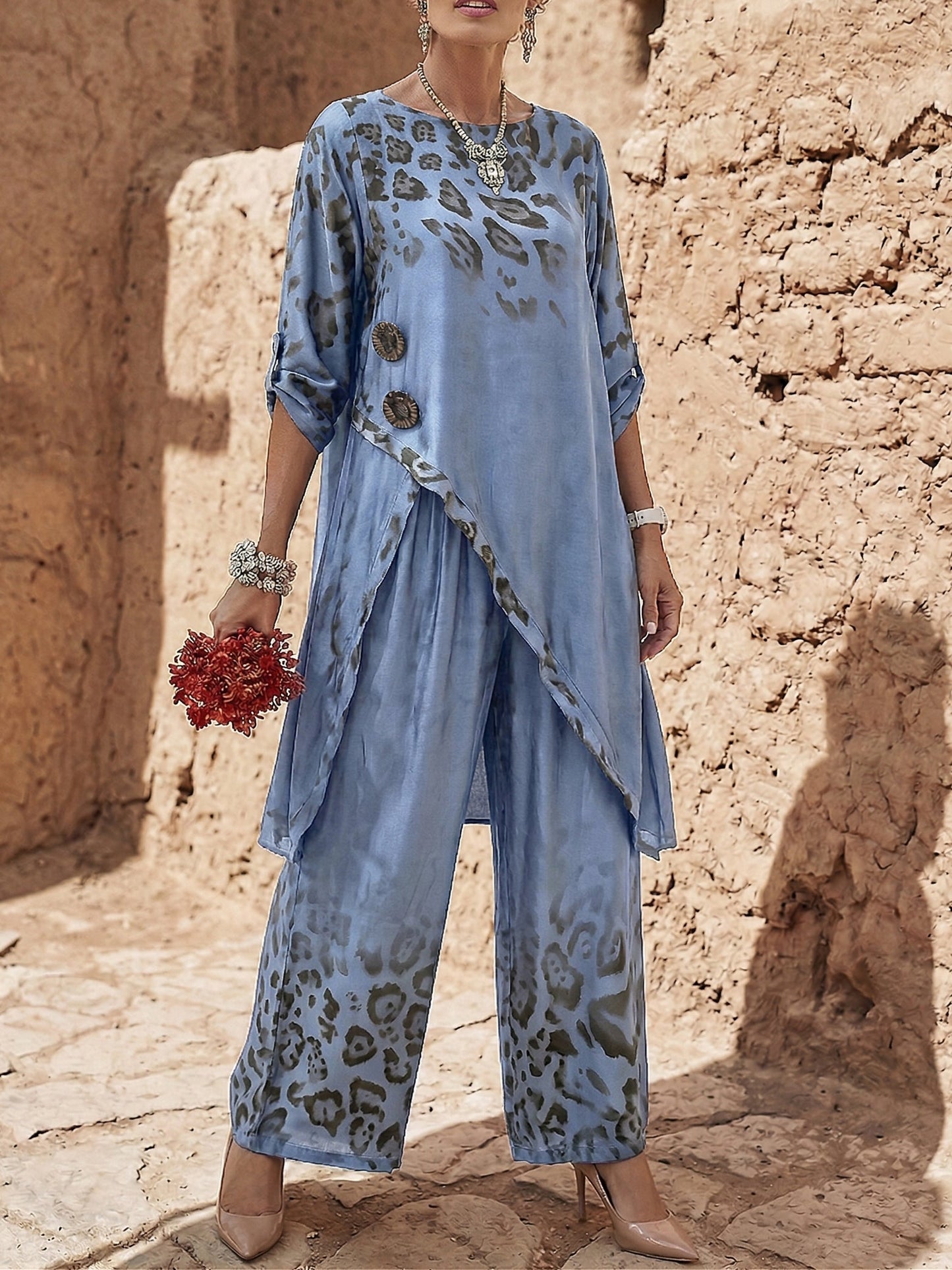 Gwynda - Soft-Touch Top & Pants Set