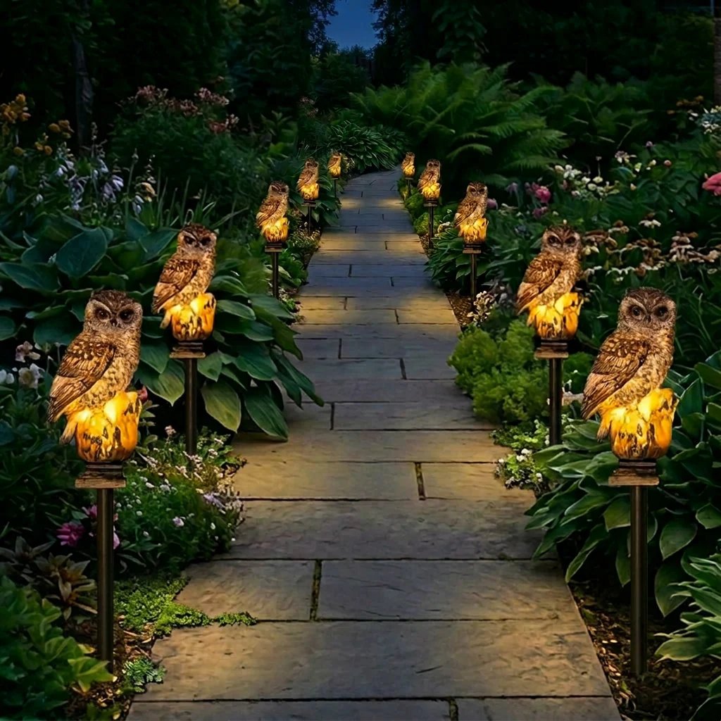 Amora - Owl Decorative Garden Lamp
