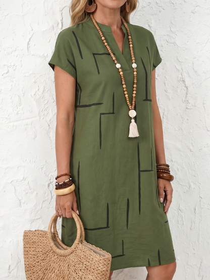 Elunara - Airy Abstract Print Dress