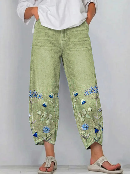 Giada - Printed Relaxed Fit Jeans