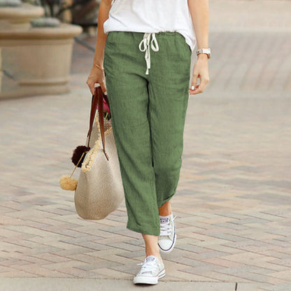 Lisette - Breathable Drawstring Trousers