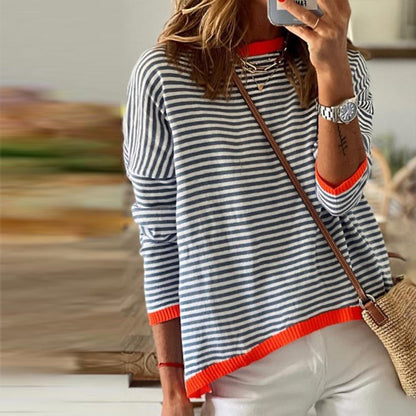 Tivana - Soft-Touch Striped Long-Sleeve Top
