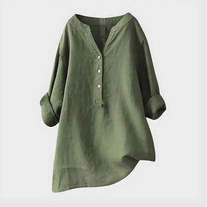 Fenella - Button Front Tunic Blouse