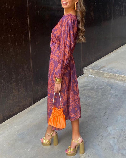 Blaire - Elegant V-Neck Midi Dress