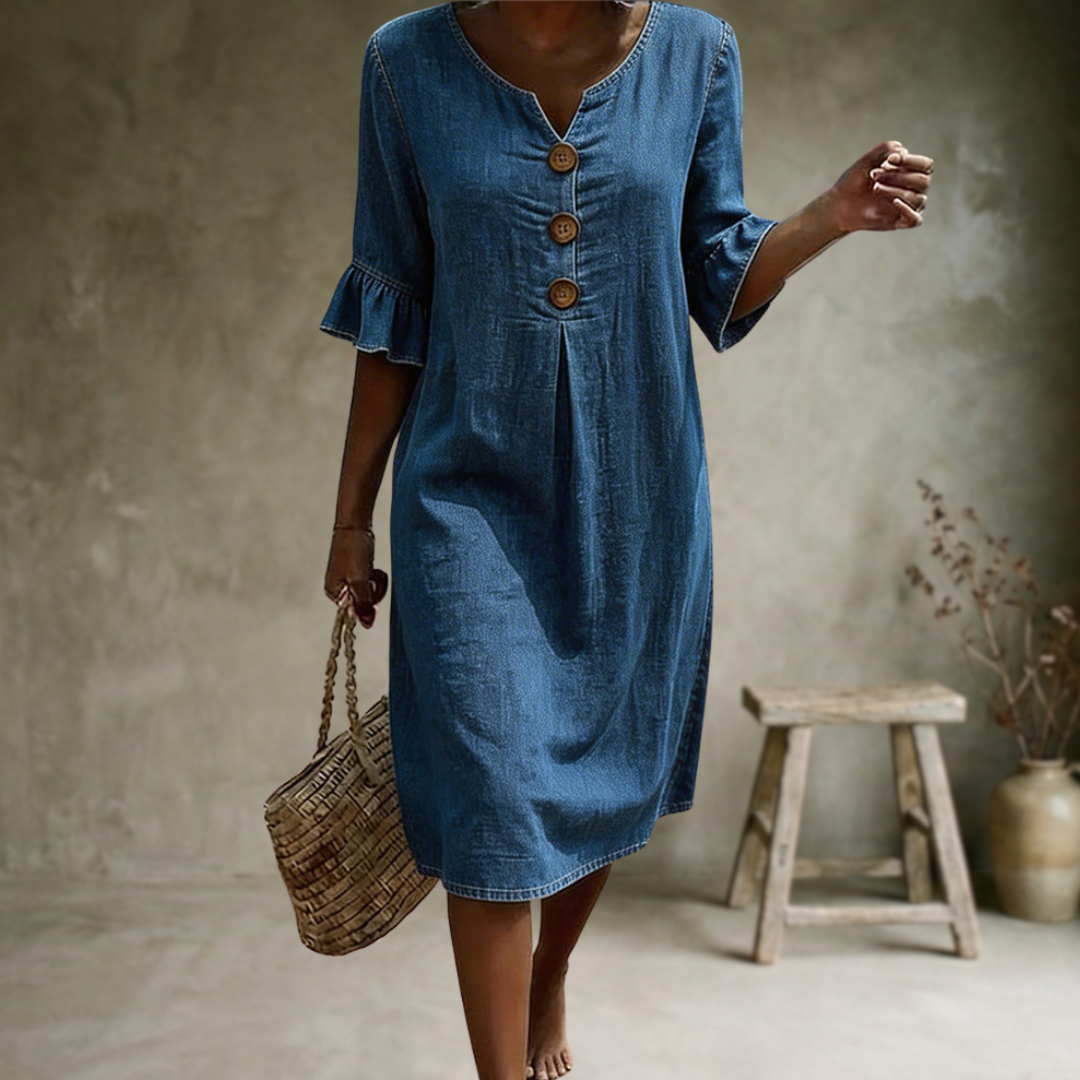 Sorella - Soft-Touch Ruffle-Sleeve Dress