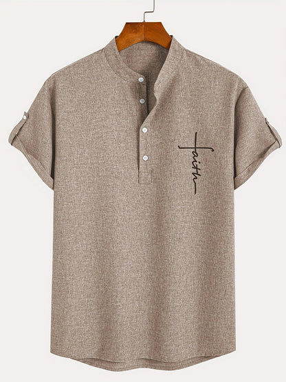 Harlan - Textured High-Collar Shirt