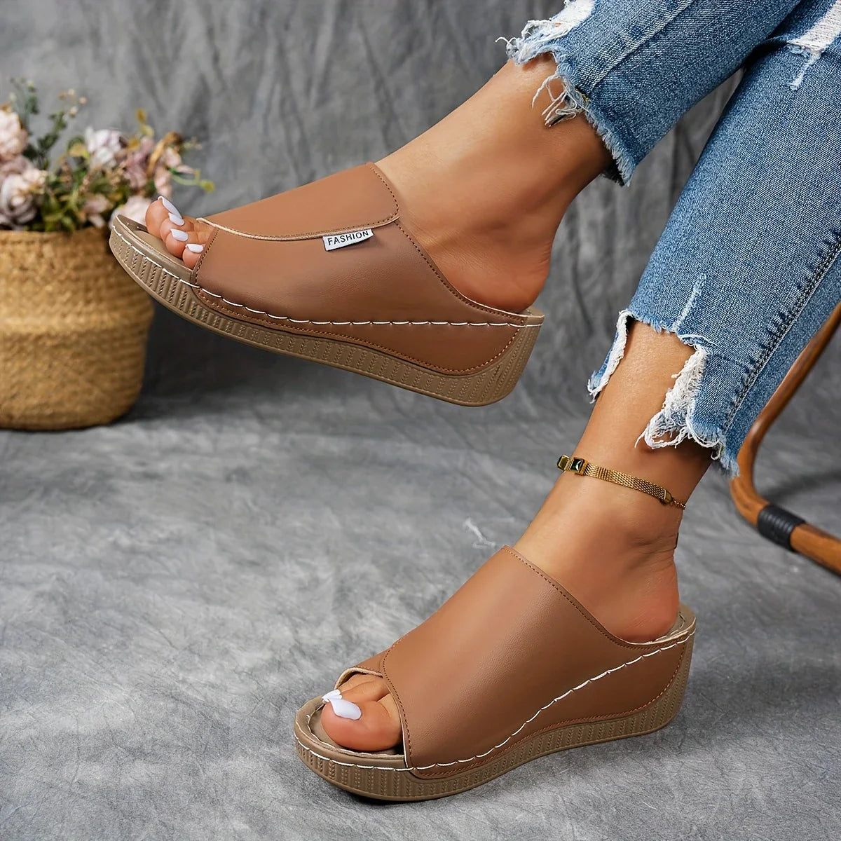 Verena - Platform Slip-On Sandals