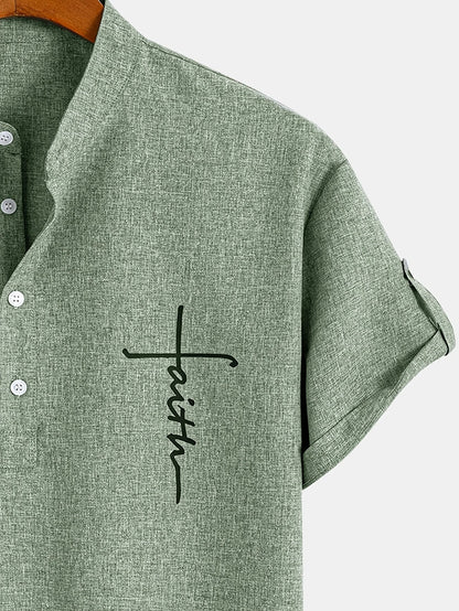 Harlan - Textured High-Collar Shirt