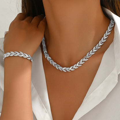 Yvonne - Lustrous Necklace & Bracelet Set