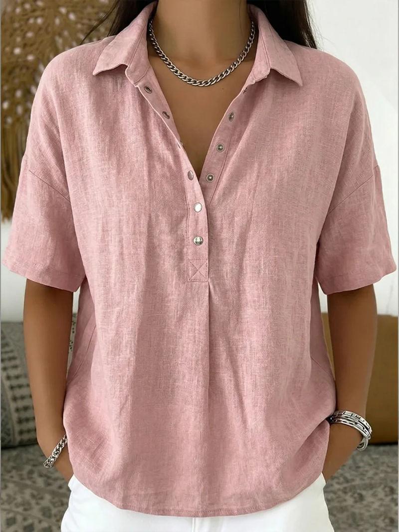 Eulalia - Soft-Touch Collared Blouse