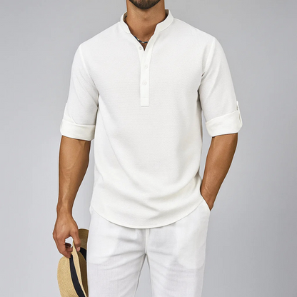 Isandro - Textured Button-Up Shirt