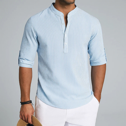 Isandro - Textured Button-Up Shirt