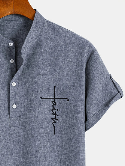 Harlan - Textured High-Collar Shirt