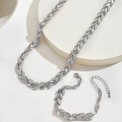 Yvonne - Lustrous Necklace & Bracelet Set
