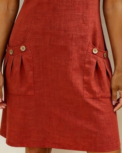 Ravelle - Soft-Touch Linen A-Line Dress