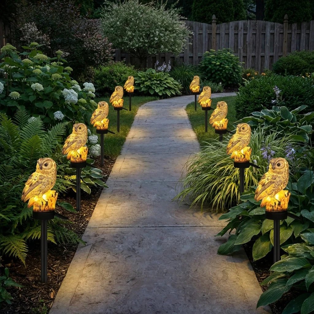 Amora - Owl Decorative Garden Lamp