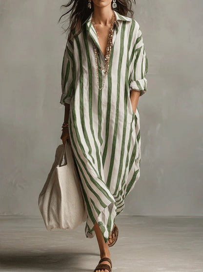 Xanthe - Breezy Linen Maxi Dress