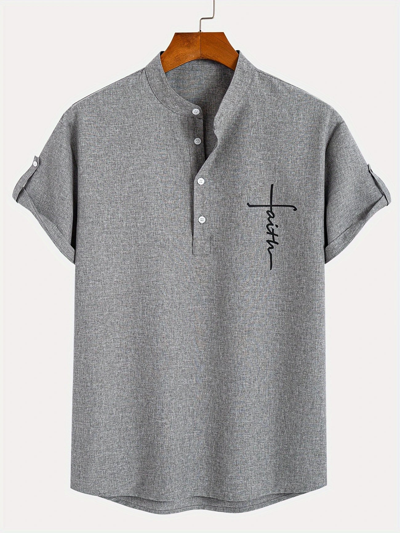 Harlan - Textured High-Collar Shirt