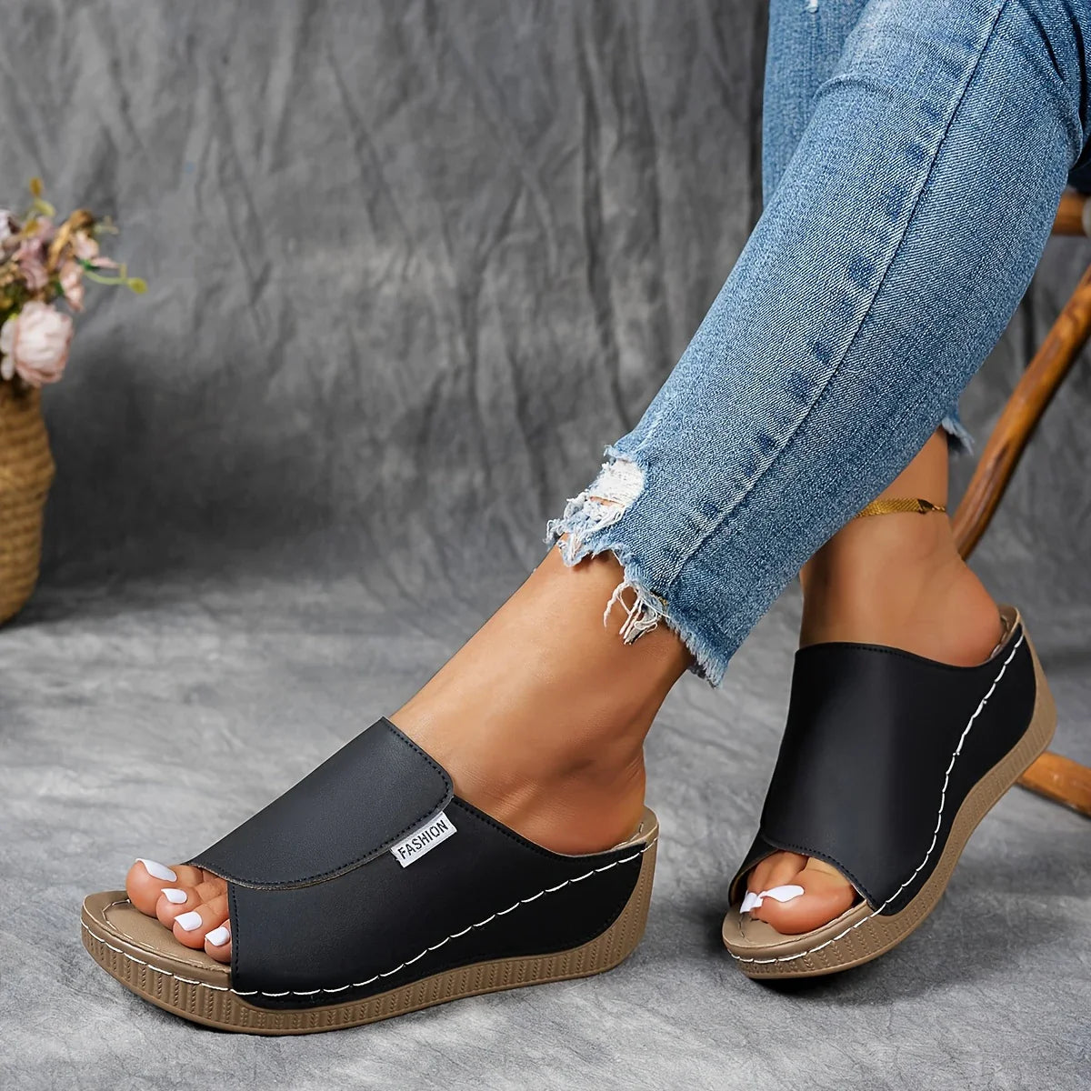 Verena - Platform Slip-On Sandals