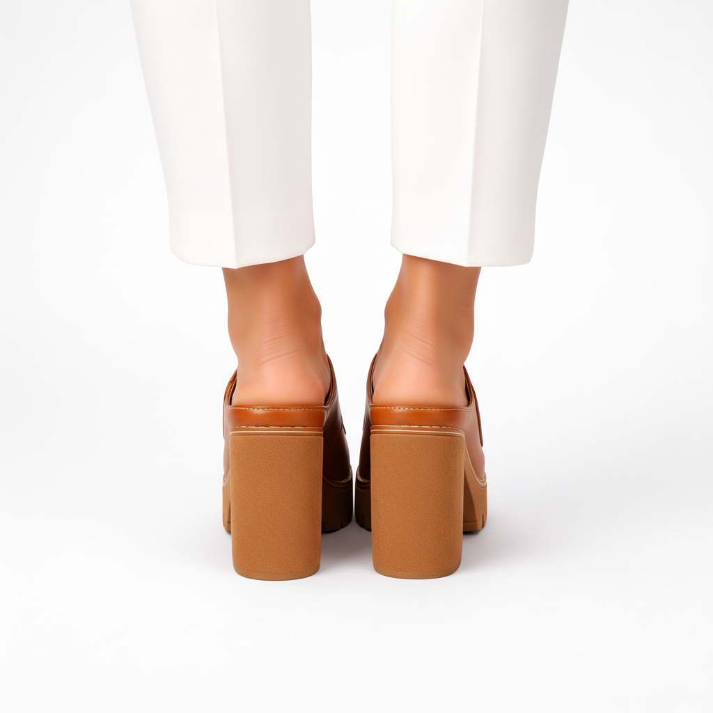 Zareen - Polished Platform Wedge Sandal