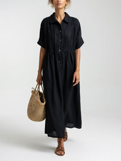 Jorisa - Short Sleeve Midi Dress