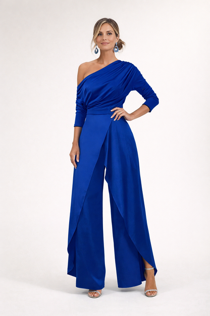 Perla - Soft-Touch One-Shoulder Jumpsuit