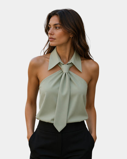Piper - Elegant Halter-Neck Blouse