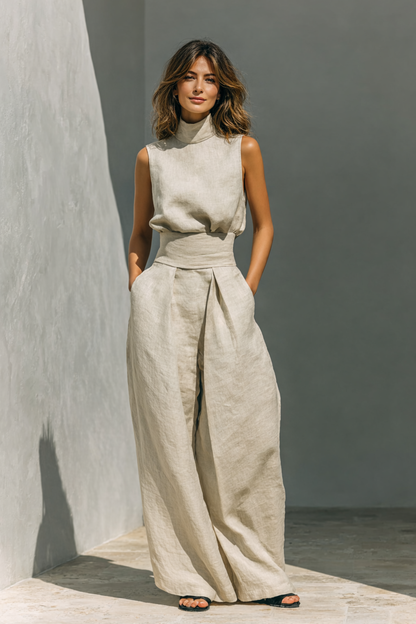 Riselda - Lightweight Linen Two-Piece Set