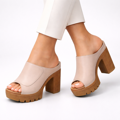 Zareen - Polished Platform Wedge Sandal