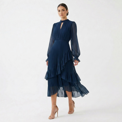 Kiana - Sculptural Pleated Evening Dress