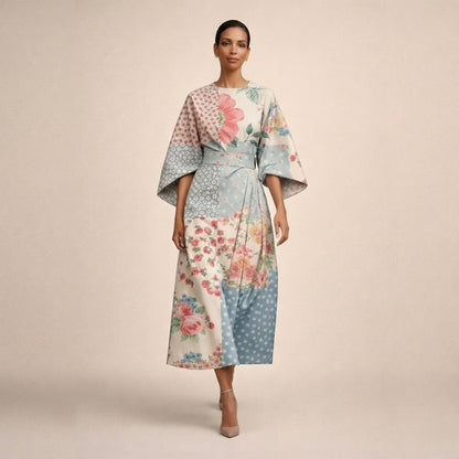 Evarin - Soft-Touch Floral Midi Dress