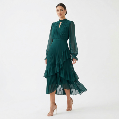 Kiana - Sculptural Pleated Evening Dress