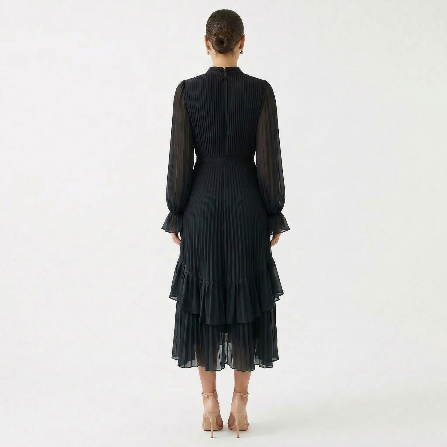 Kiana - Sculptural Pleated Evening Dress