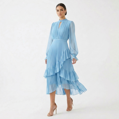 Kiana - Sculptural Pleated Evening Dress