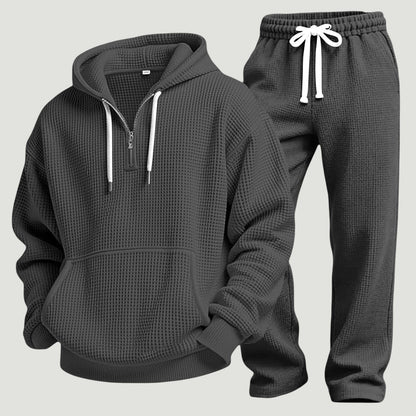 Osric - Waffle Knit Hoodie and Jogger Set