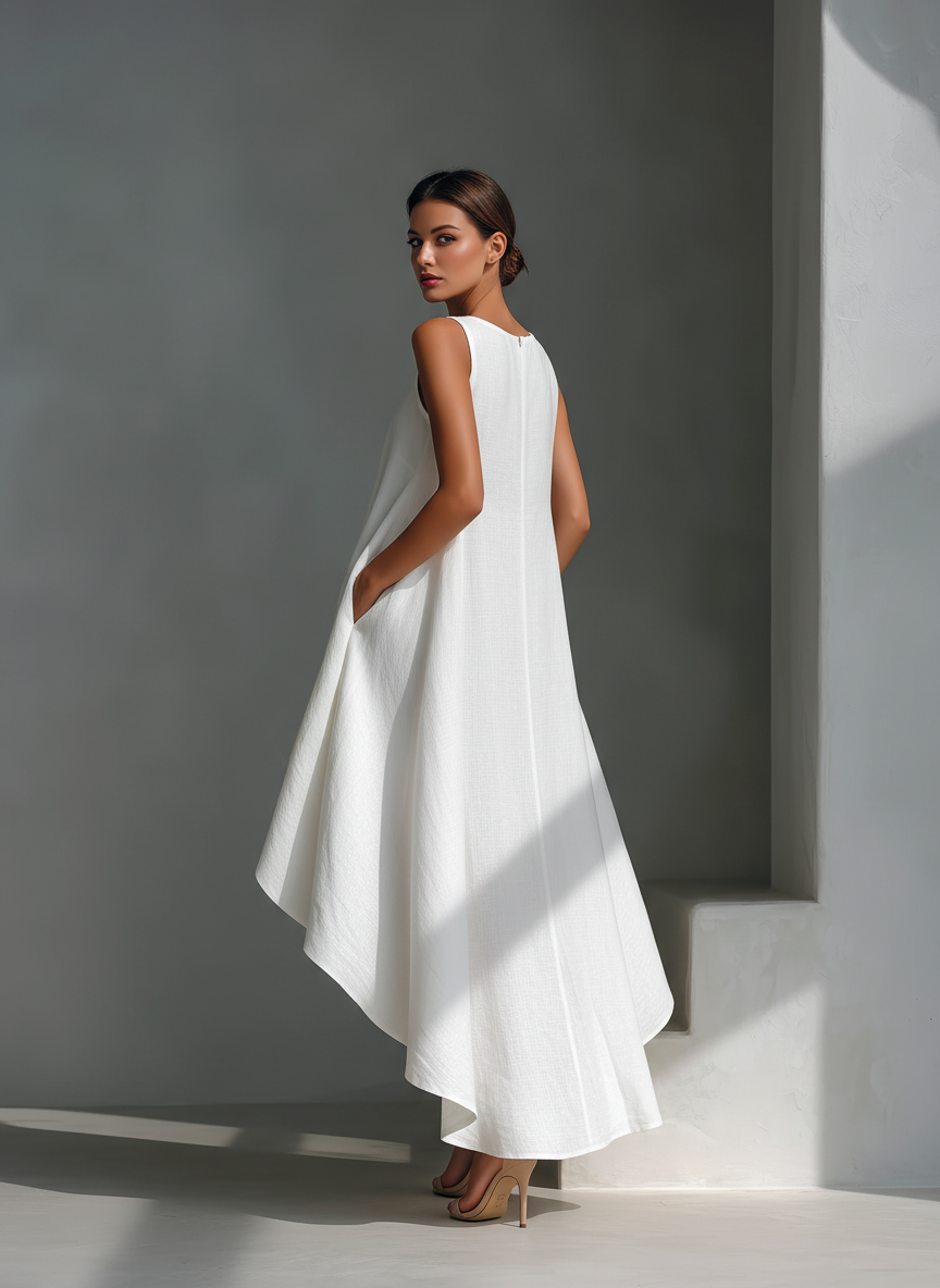 Elvina - Breezy Linen Midi Dress