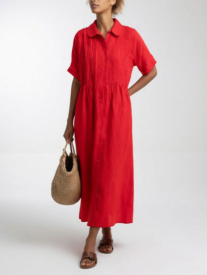Jorisa - Short Sleeve Midi Dress