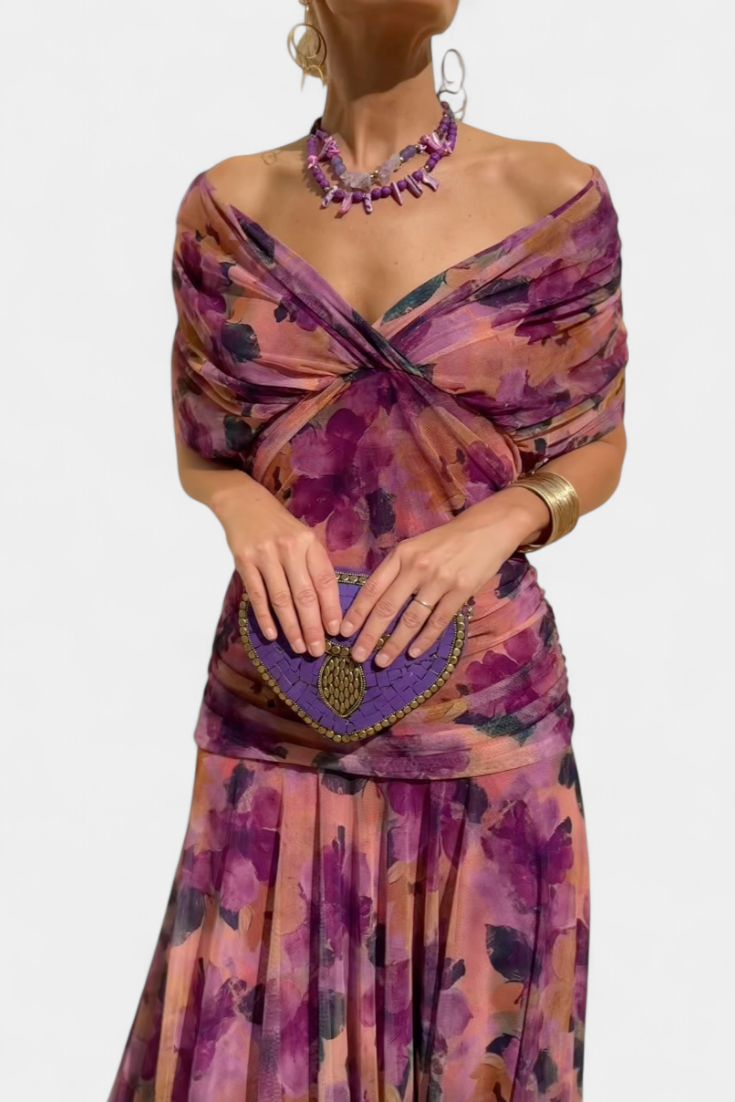 Tamsyn - Soft-Touch Floral Maxi Dress