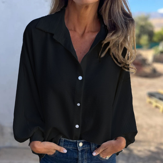 Anthea - Soft-Touch Balloon-Sleeve Shirt