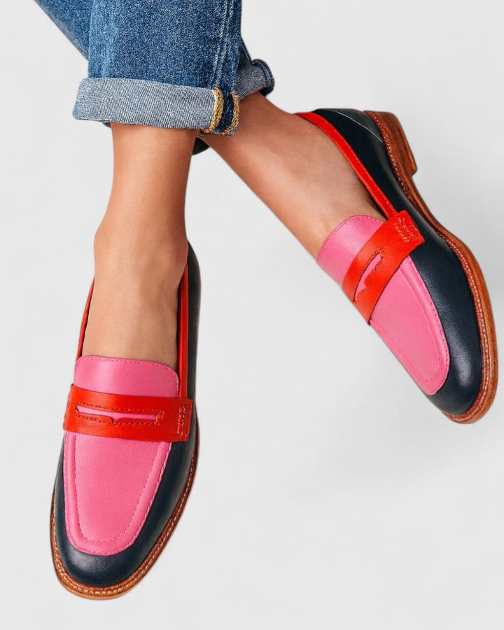 Jovena - Refined Ankle-Strap Heeled Loafers