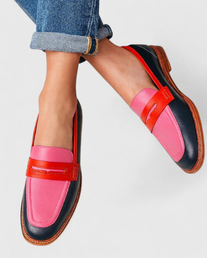 Jovena - Refined Ankle-Strap Heeled Loafers