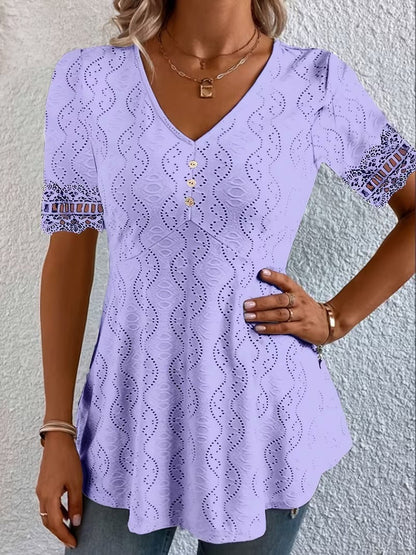 Meridia - Soft-Touch V-Neck Blouse