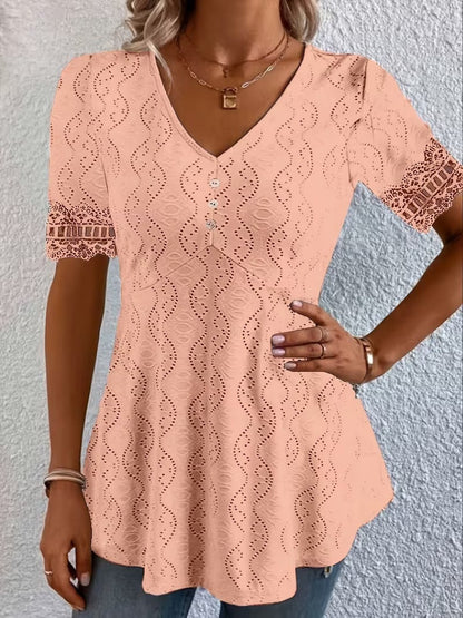 Meridia - Soft-Touch V-Neck Blouse