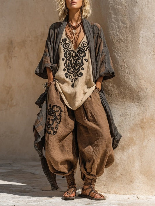 Aveline - Breathable Linen 3-Piece Lounge Set