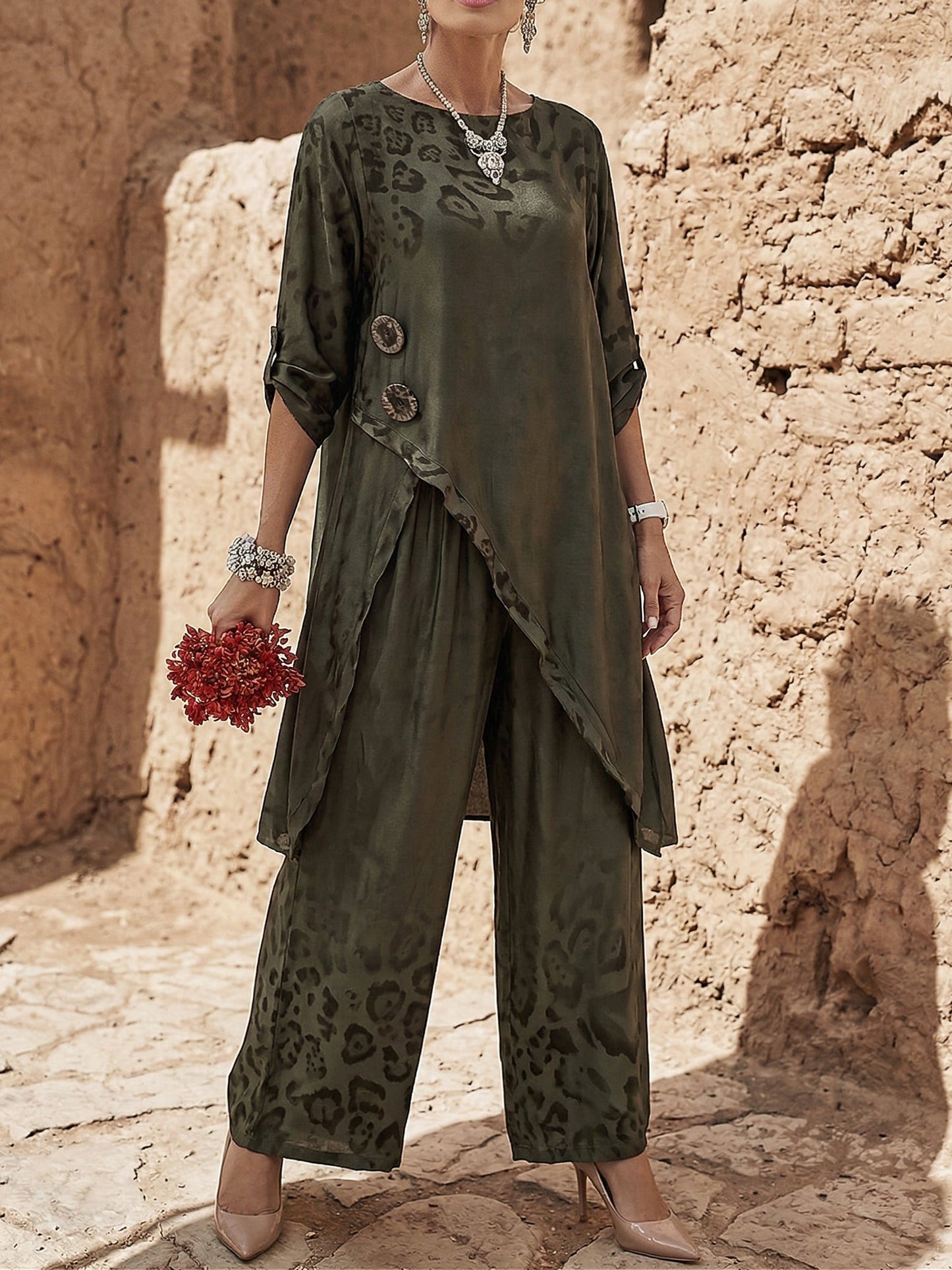 Gwynda - Soft-Touch Top & Pants Set