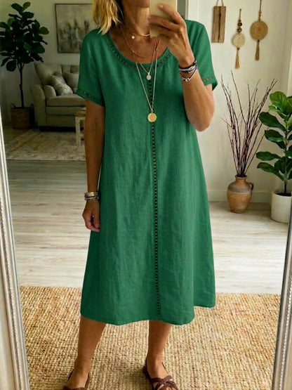 Josslyn - Short Sleeve Midi Dress