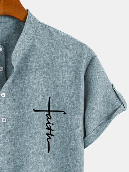 Harlan - Textured High-Collar Shirt
