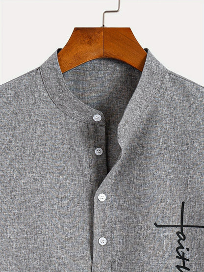 Harlan - Textured High-Collar Shirt